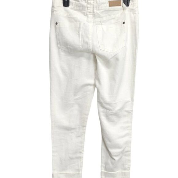 Elan Boyfriend DenimĀ Distressed White Ripped JeansāSizeāSmall - Picture 3 of 11
